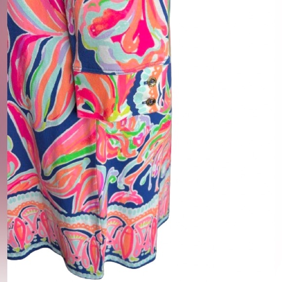 Lilly Pulitzer Emma Knit In Banana Flambé Engineered Knit Print Size Large - Picture 3 of 9